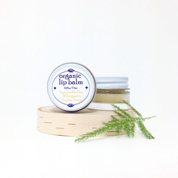 512organics organic lip balm austin texas on laser cut wood with fern