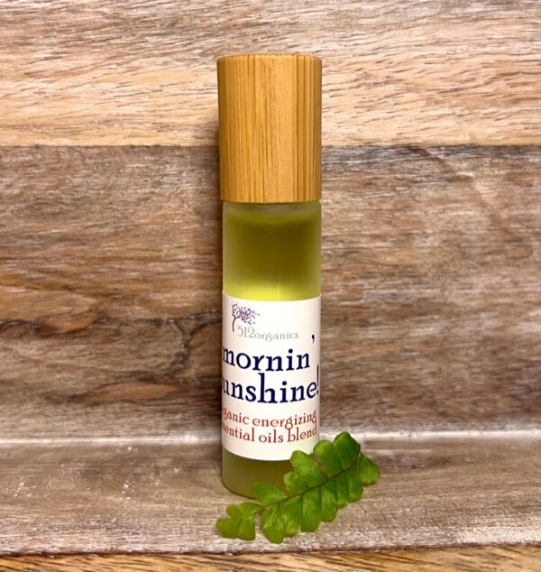 Mornin Sunshine! uplifting essential oils frosted roller ball bamboo cap